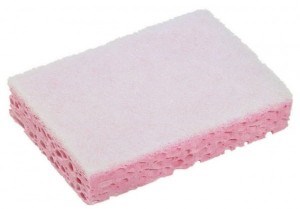 Sponrex 31 viscose schuurspons pak a 10 130x84x28 mm roze /